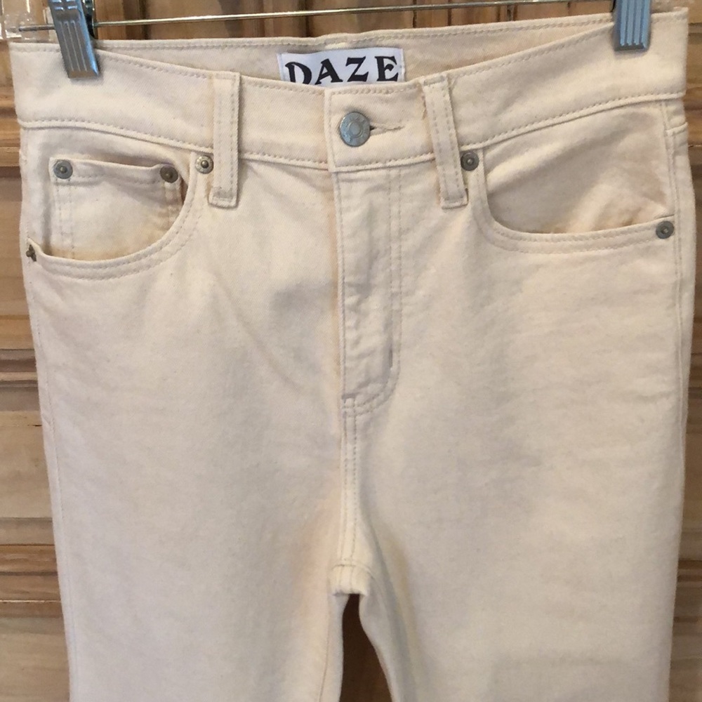 NAZP Women's High Rise Jeans - Cream - Picture 2 of 6